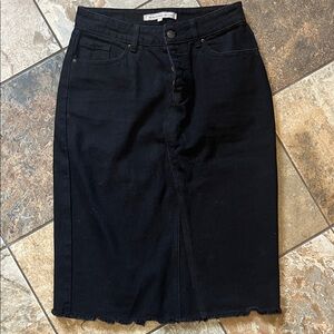 Elegant Black Pencil Skirt